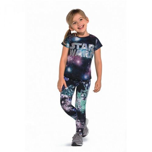 Bas Bleu Girls' leggings ROXI stretchable with colorful print