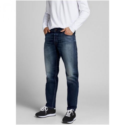 Tmavě modré pánské straight fit džíny Jack & Jones Mike - Pánské