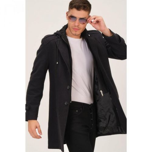 PLT8334 DEWBERRY MEN'S COAT-BLACK-NAVY