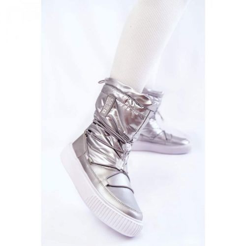 Women's insulated snow boots Big Star KK274195 Silver