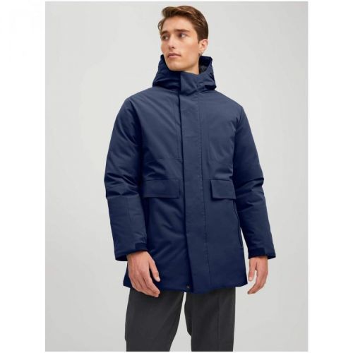 Tmavě modrá parka s kapucí Jack & Jones Blatiger - Pánské