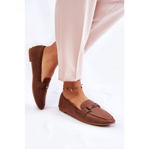 Suede loafers with decoration Brown Santi