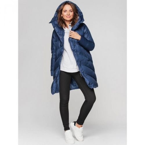 PERSO Woman's Coat BLH211007F Navy Blue