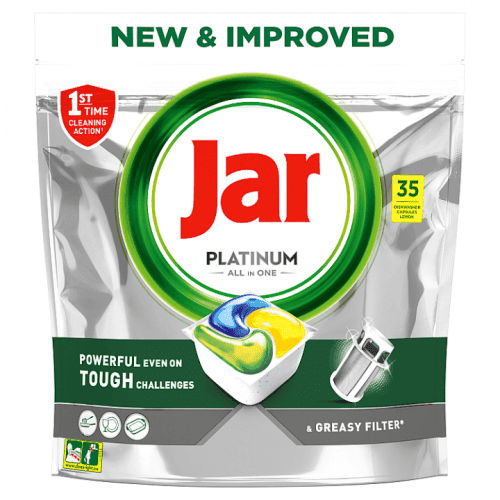 Jar Platinum All In One Kapsle Do Automatické Myčky Nádobí Lemon,  ks