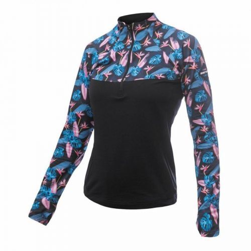 Sensor Coolmax Thermo dámská mikina zip černá/floral S