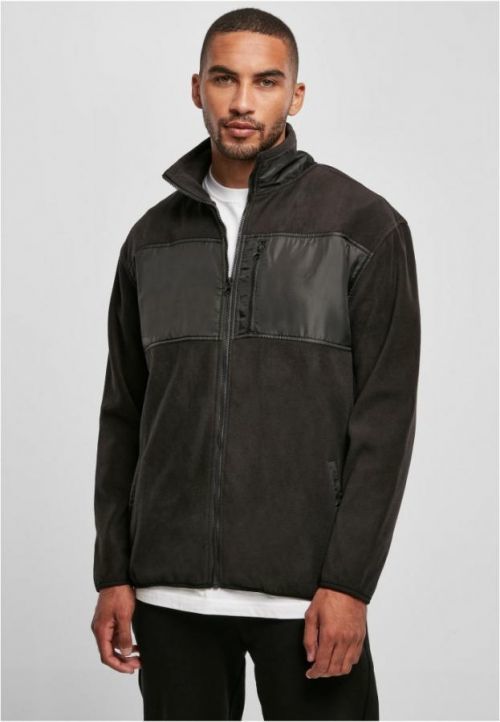 Patched Micro Fleece Jacket - black 3XL