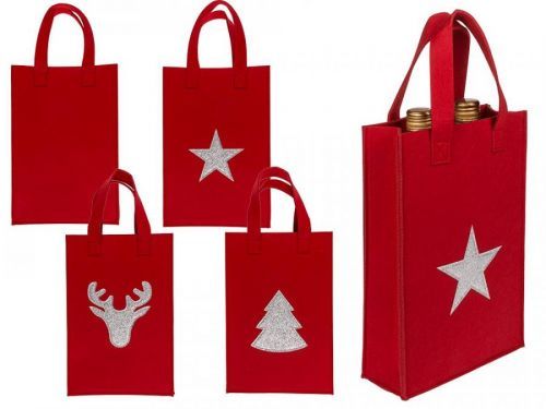 Červená dárková taška, vánoční přivítání