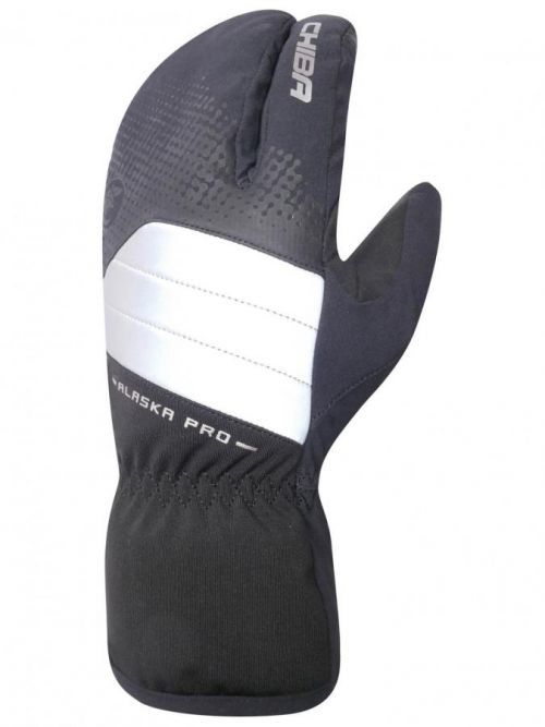 Extrémně hřejivé tříprsté zimní rukavice Chiba ALASKA PRO s nepromokavou membránou, černé S