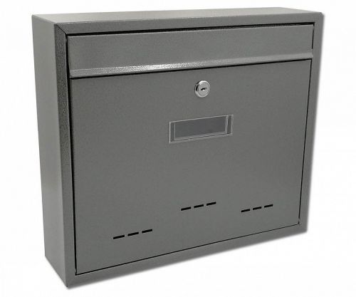 Poštovní schránka Radim 36x31x9 cm velká - tmavě šedá