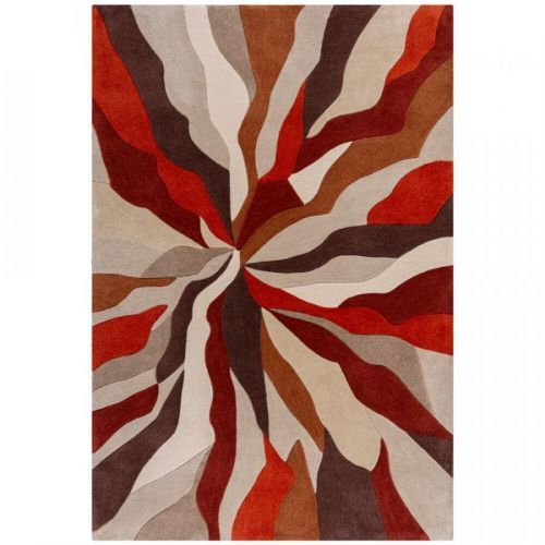 Flair Rugs koberce Kusový koberec Zest Infinite Splinter Orange - 80x150 cm Červená