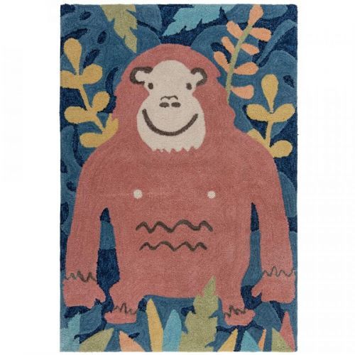Flair Rugs koberce Kusový koberec Zest Kids Jungle Monkey Brown/Multi - 80x120 cm Vícebarevná