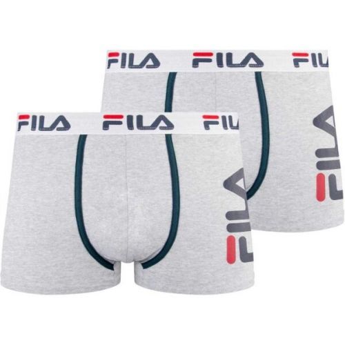 Fila BOXER 2-PACK M Pánské boxery, šedá, velikost XL