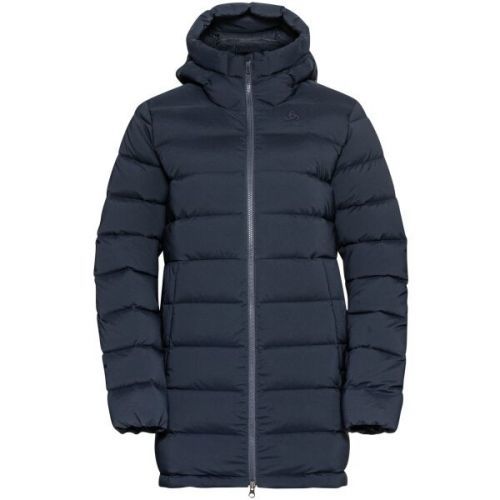 Odlo W ASCENTN-THERMIC HOODED JACKET INSULATED Dámský recyklovaný péřový kabát, černá, velikost XL