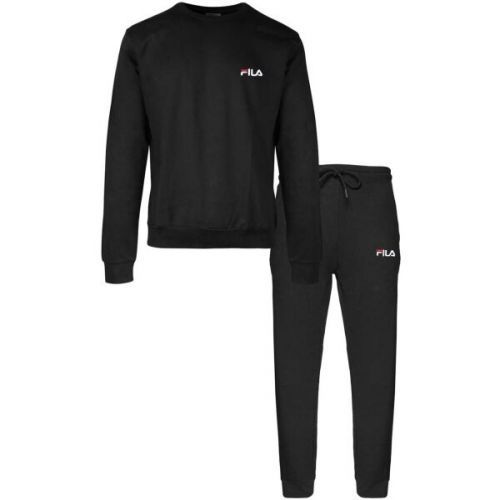 Fila BRUSHED COTTON FLEECE CREW Pánské pyžamo, černá, velikost XXL