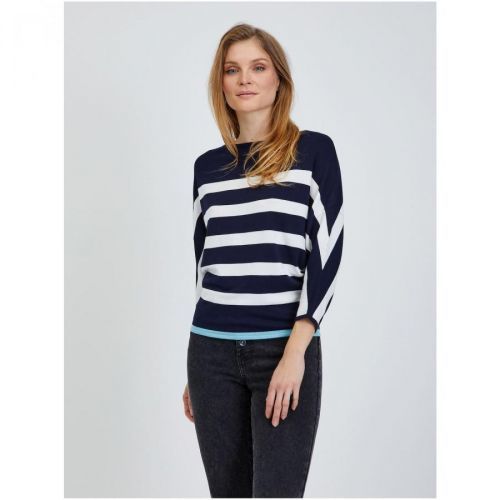 Bílo-modrý lehký pruhovaný svetr ORSAY - Dámské