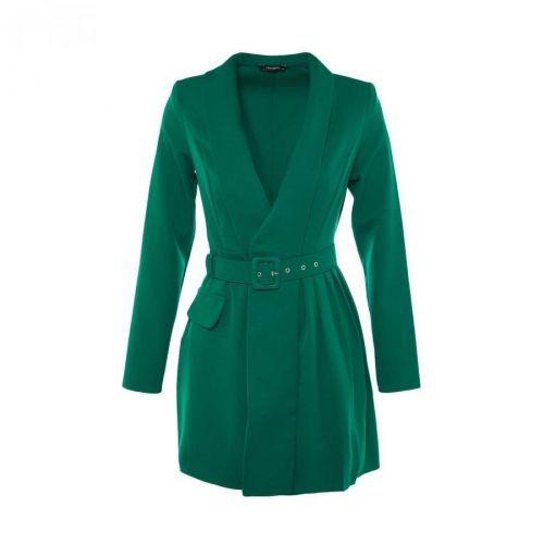 Trendyol Limited Edition Green Belted Dress