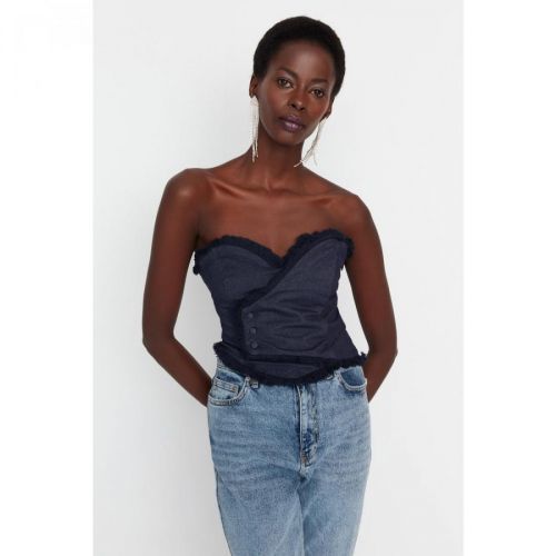 Trendyol Blue Denim Look Bustier
