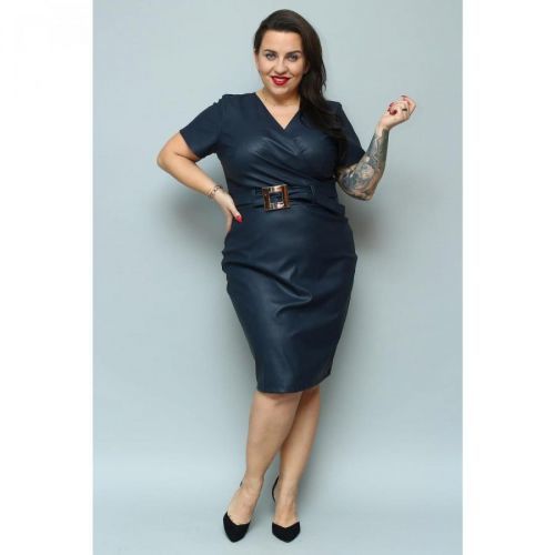 Karko Woman's Dress U865 Navy Blue