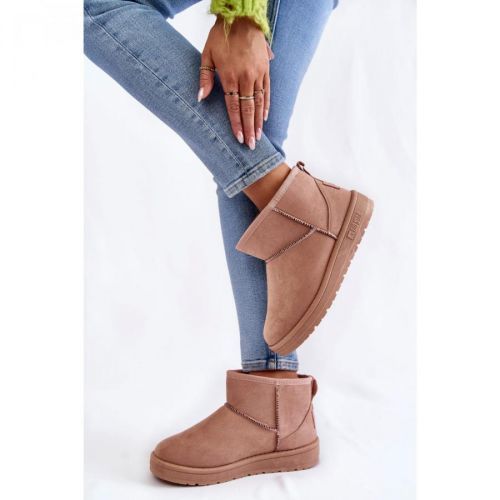 Damskie Ocieplane Śniegowce Big Star KK274293 Jasnoróżowe