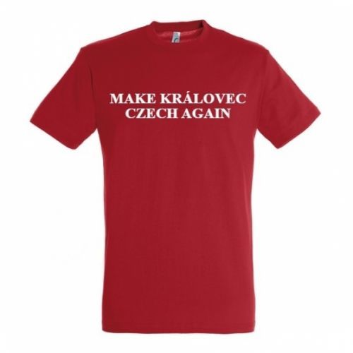 Triko Make Královec Czech Again - červené, S