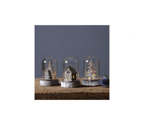 Eglo Eglo 410046 - SADA 3x LED Vánoční dekorace KUPOL 1xLED/0,06W/1xCR2032 hnědá