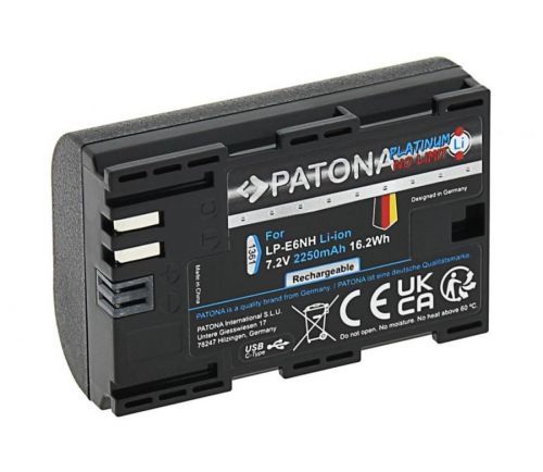 PATONA PATONA - Aku Canon LP-E6NH 2250mAh Li-Ion Platinum USB-C