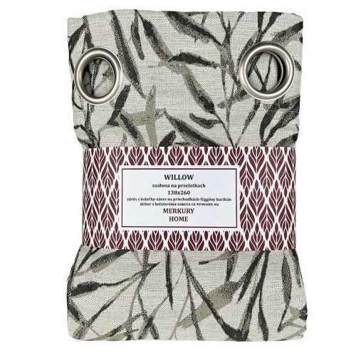 Závěs Willow béžová na průchodkách 138x260