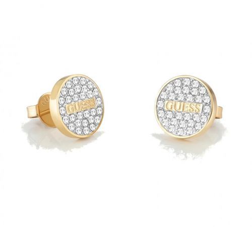 Guess Třpytivé pozlacené náušnice pecky Studs Party JUBE02155JWYGT/U
