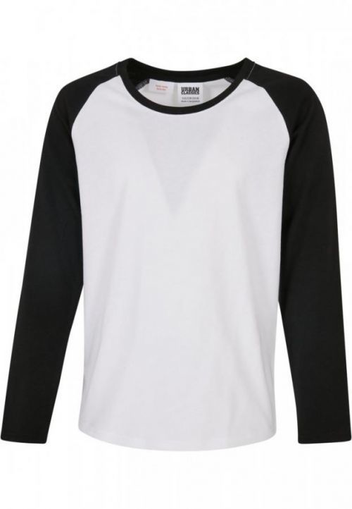 Girls Contrast Raglan Longsleeve - white/pink 110/116