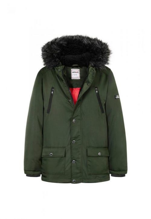 Kabát chlapecký Parka, Minoti, 11COAT 21, khaki - 104/110 | 4/5let