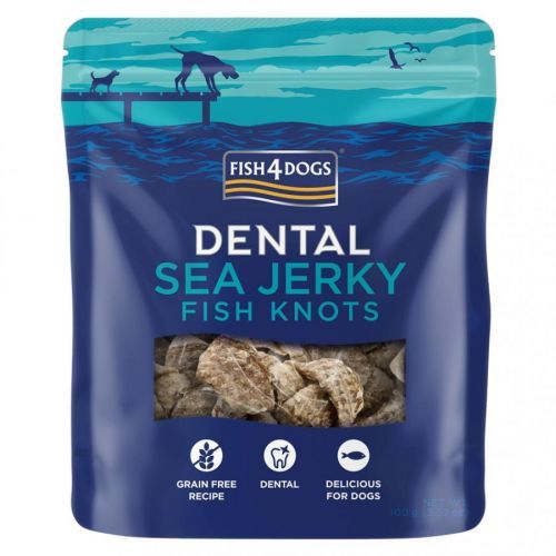 FISH4DOGS Dentální pamlsky pro psy mořská ryba - uzlíky 100 g