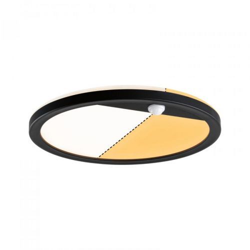PAULMANN LED venkovní panel Smart Home Zigbee Lamina Backlight pohybové čidlo neláká hmyz IP44 kruhové 280mm CCT 14W 230V černá umělá hmota 94708