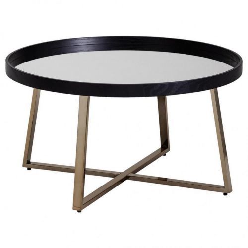MID.YOU KONFERENCNÍ STOLEK, černá, barvy zlata, sklo, 78/78/42,5 cm