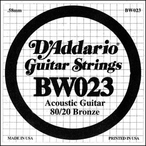 D'Addario BW023 80/20 Bronze - .023