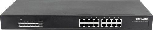 Intellinet 560993 síťový switch 16 portů 1 GBit/s funkce PoE