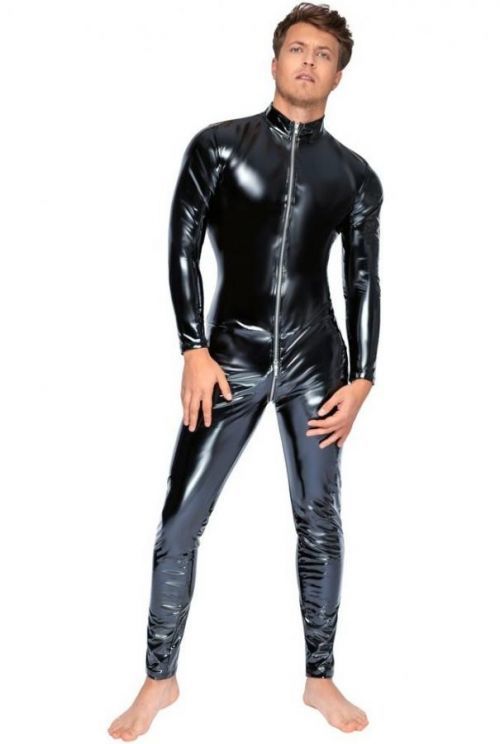 Black Level Lakovaný pánský overal s trojcestným zipem - Black Level