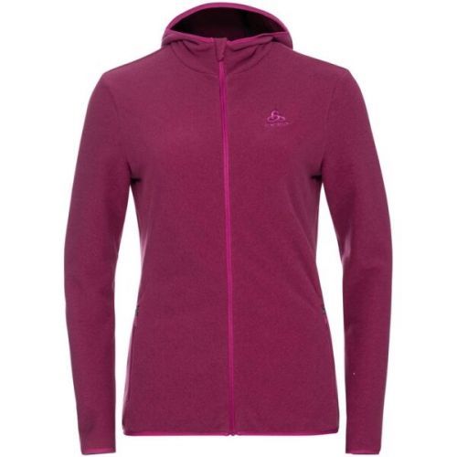 Odlo ROY MID LAYER HOODY Dámská flísová mikina, vínová, velikost L