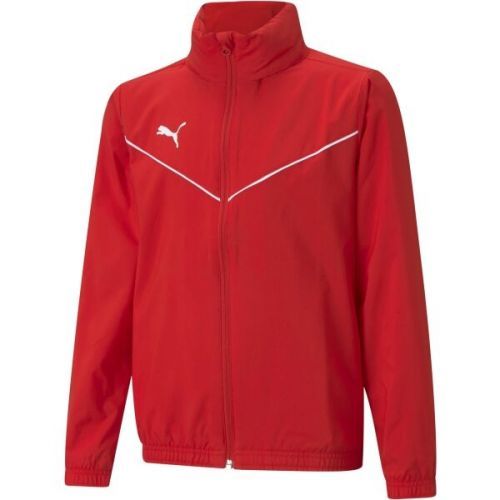 Puma TEAMRISE ALL WEATHER JKT JR Chlapecká bunda, červená, velikost 152