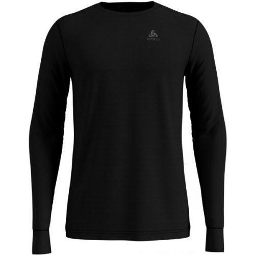 Odlo SUW TOP CREW NECK L/S NATURAL 100% MERINO Pánské tričko s dlouhým rukávem, černá, velikost M