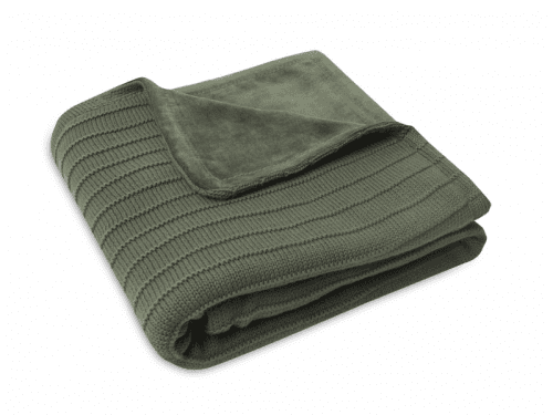 Jollein Deka pletená - fleece 75x100 cm Pure Knit Leaf Green