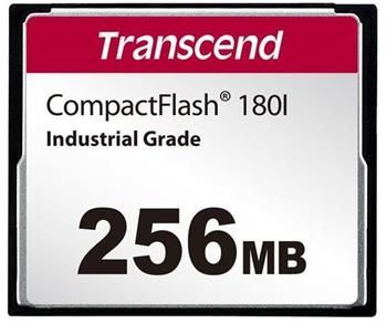 Transcend 256MB INDUSTRIAL TEMP CF180I CF CARD, (MLC) paměťová karta (SLC mode), 85MB/s R, 70MB/s W