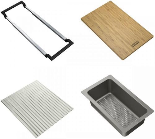 Sada příslušenství Franke ke dřezu ALL-IN 3 - držák, krájecí deska, miska a odkapávač 112.0655.483