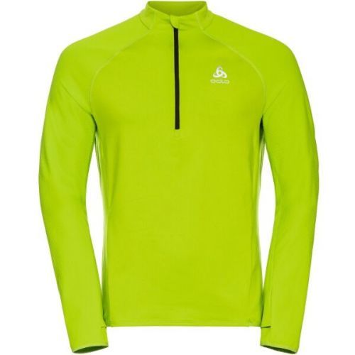 Odlo M ZEROWEIGHT MID LAYER 1/2 ZIP Pánská běžecká mikina, světle zelená, velikost L