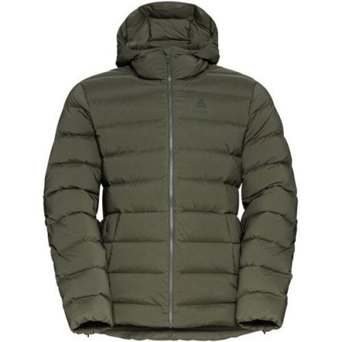 Odlo ASCENT N-THERMIC HOODED INSULATED JACKET Pánská péřová bunda, tmavě šedá, velikost L