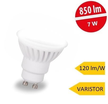 LED21 LED žárovka GU10 7W keramická - 230V neutrální bílá