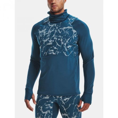 Under Armour Tričko UA OUTRUN THE COLD FUNNEL-BLU - Pánské
