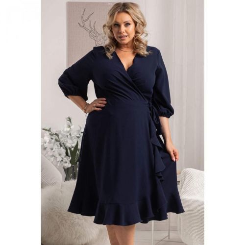 Karko Woman's Dress SA853 Navy Blue