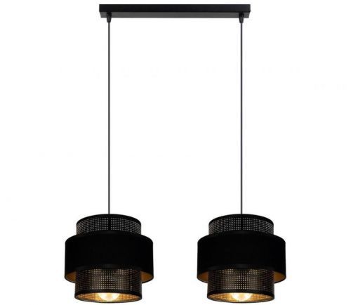 Lustr na lanku NESS 2xE27/60W/230V černá