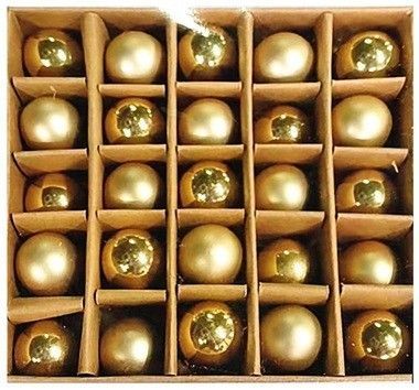 Anděl Sada skleněných baněk - zlaté - 2 cm - 25 ks - 19062