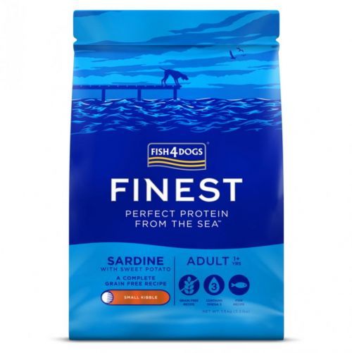 FISH4DOGS Finest sardinka se sladkými bramborami granule malé pro dospělé psy 1+ 1,5 kg